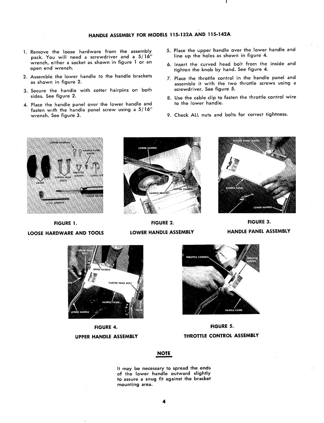 MTD 115-122A, 115-112A, 115-132A, 115-142A manual 