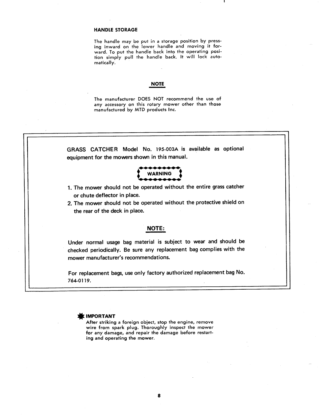 MTD 115-130A, 115-140A, 115-120A, 115-110A manual 