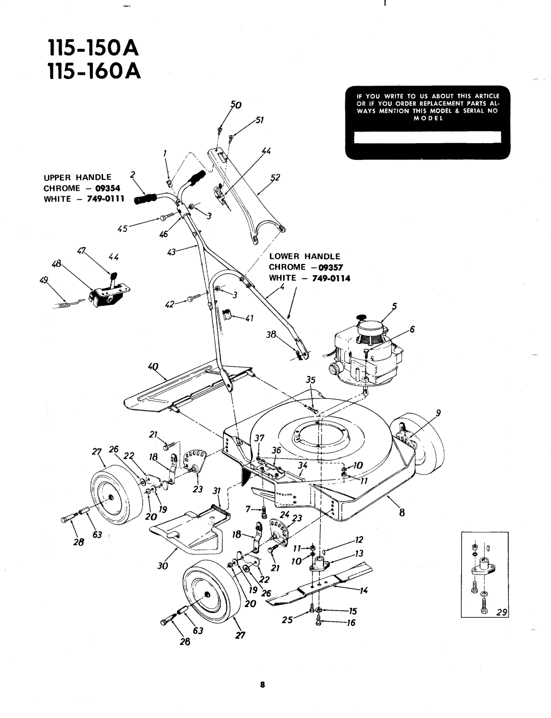 MTD 115-150A, 115-160A manual 