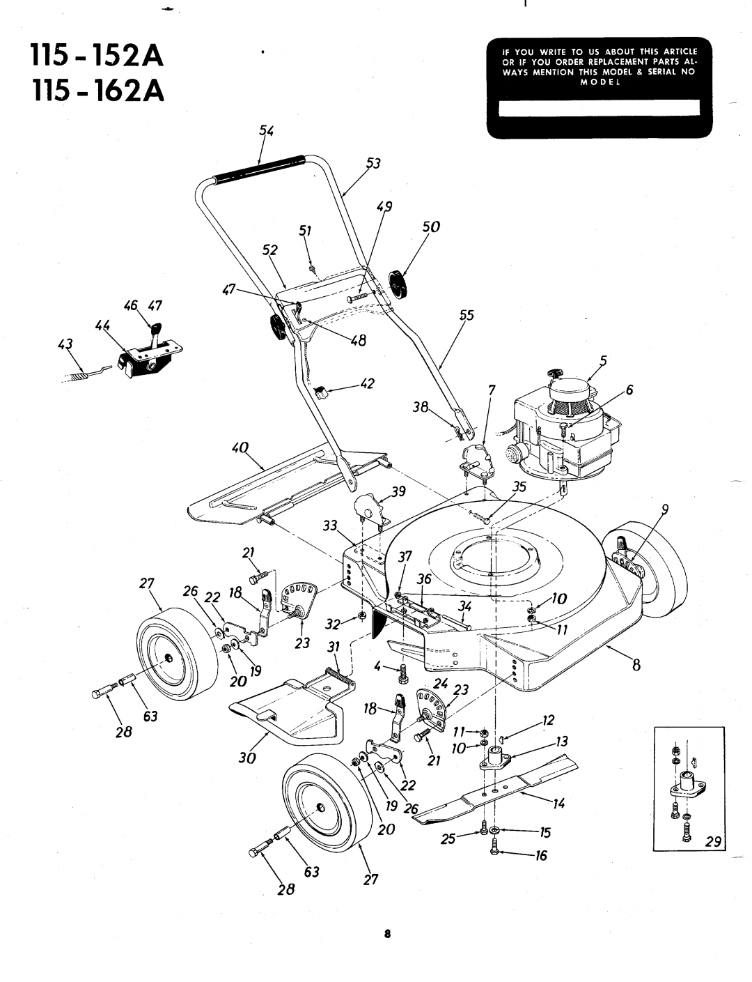 MTD 115-152A, 115-162A manual 