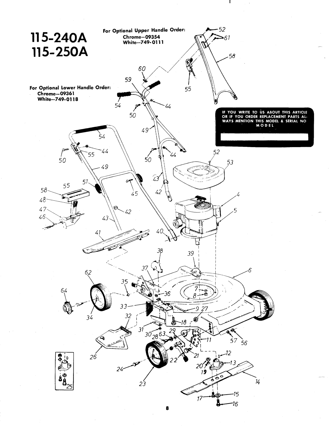 MTD 115-250A, 115-240A manual 