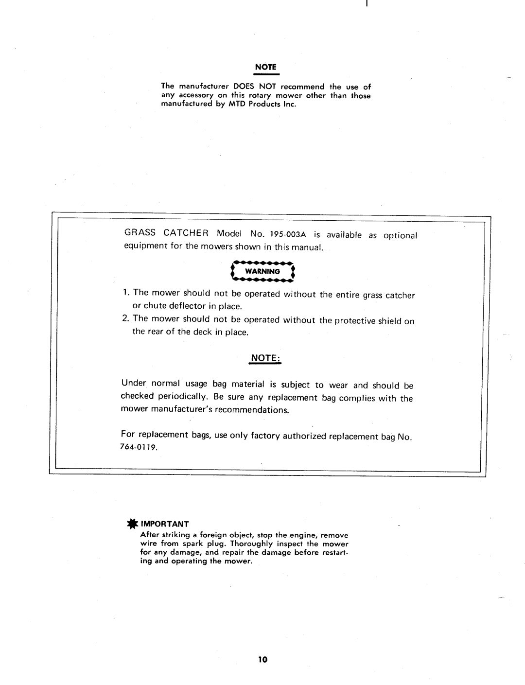 MTD 115-500A manual 