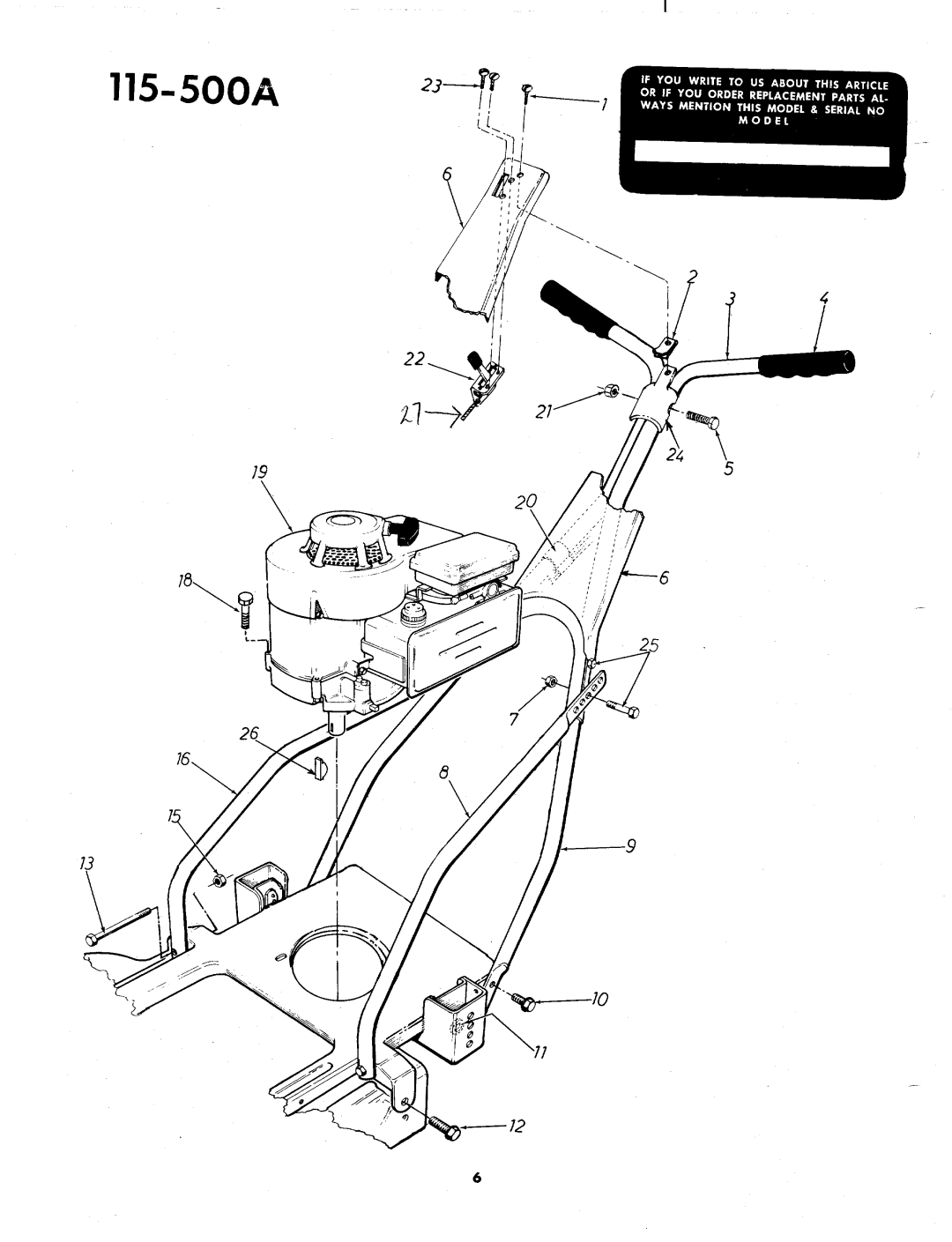 MTD 115-500A manual 