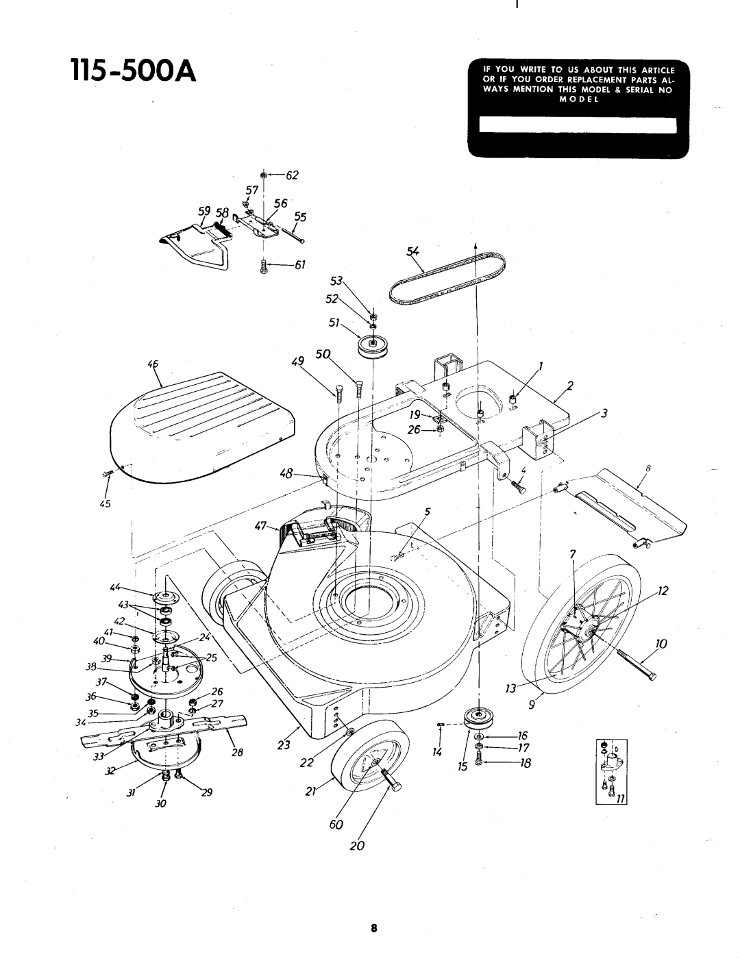 MTD 115-500A manual 