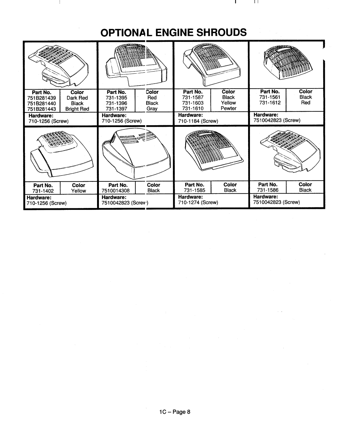 MTD 115-515A000, 115-518G000, 115-504A000 thru 115-508R000, 115-733A000 thru 115-738R000 manual 