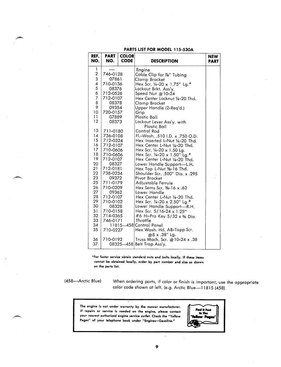 MTD 115-530A manual 