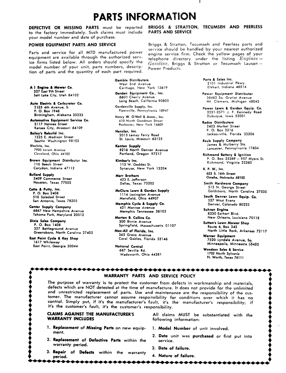 MTD 115-900A, 115-890A, 115-892A, 115-902A manual 