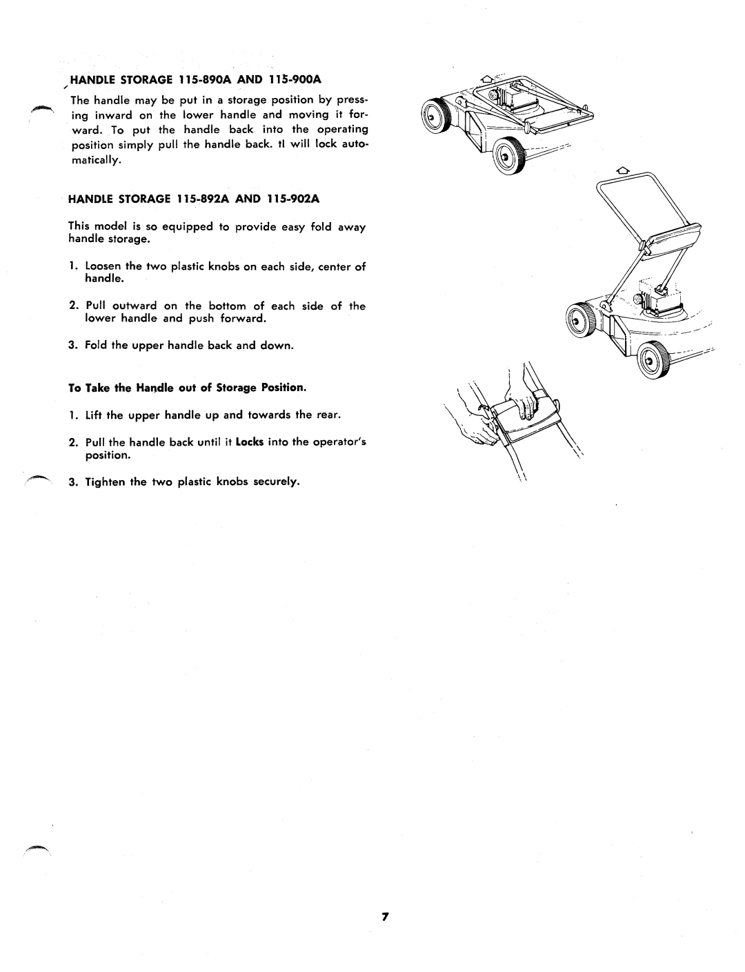 MTD 115-902A, 115-890A, 115-892A, 115-900A manual 