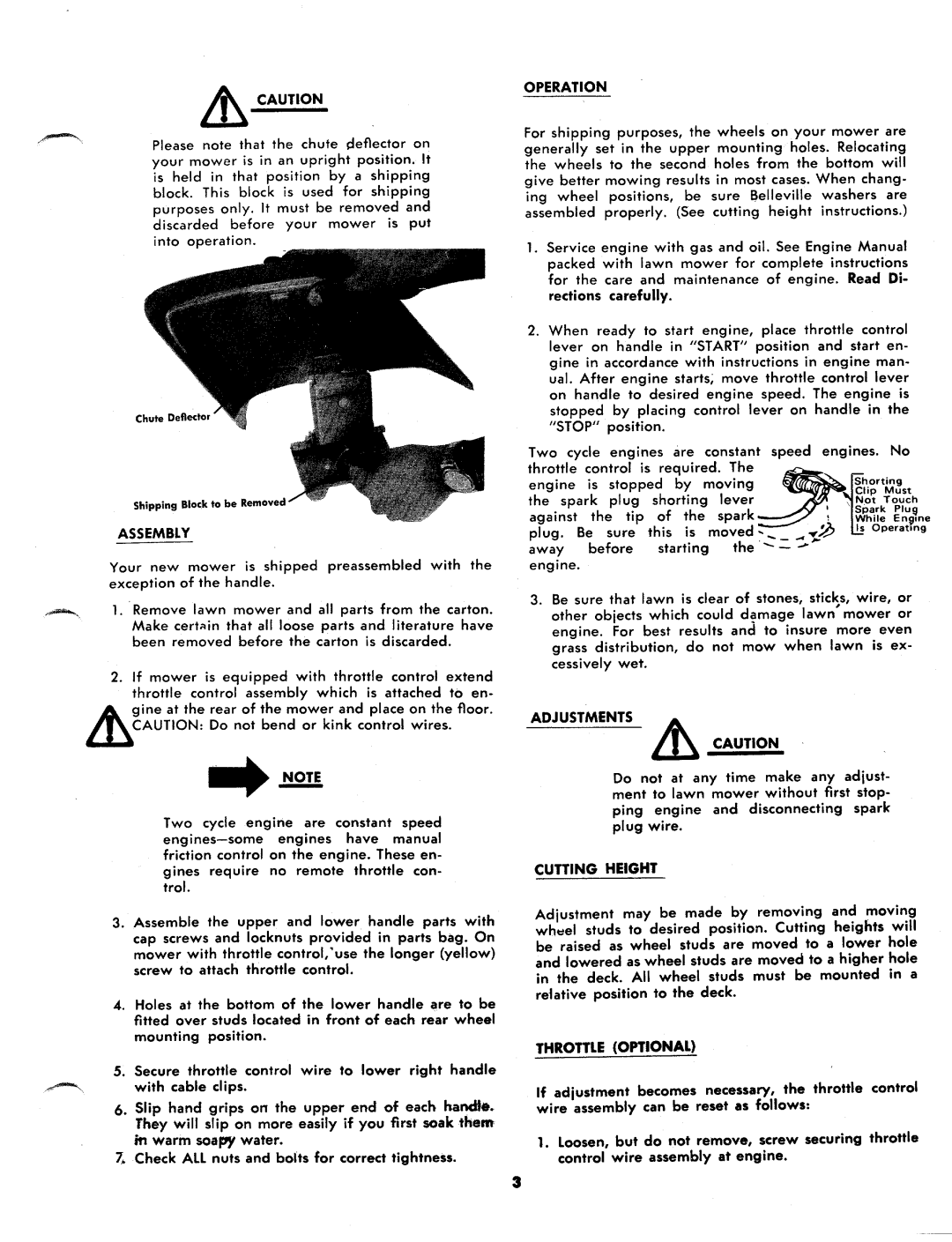 MTD 116-020A, 116-011A manual 