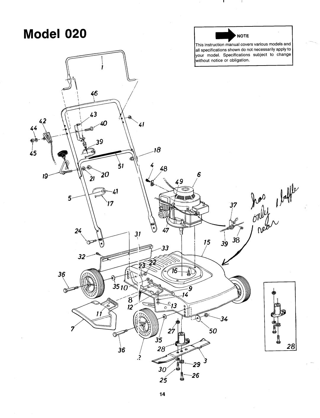 MTD 116-020-000 manual 