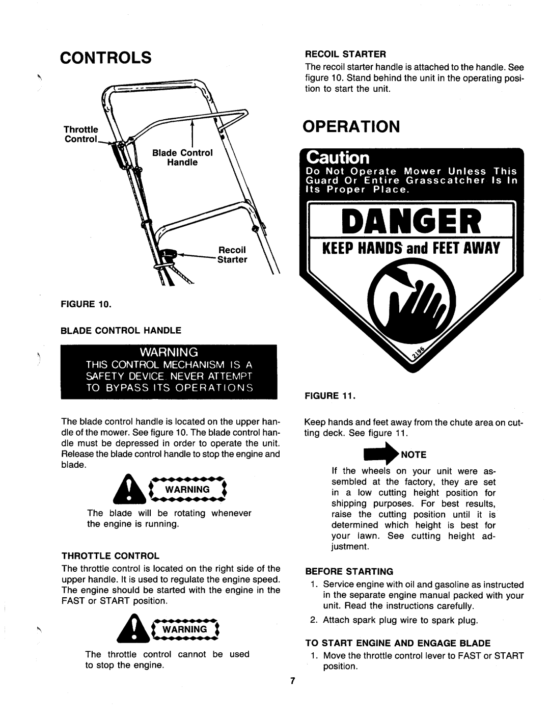 MTD 116-020-000 manual 