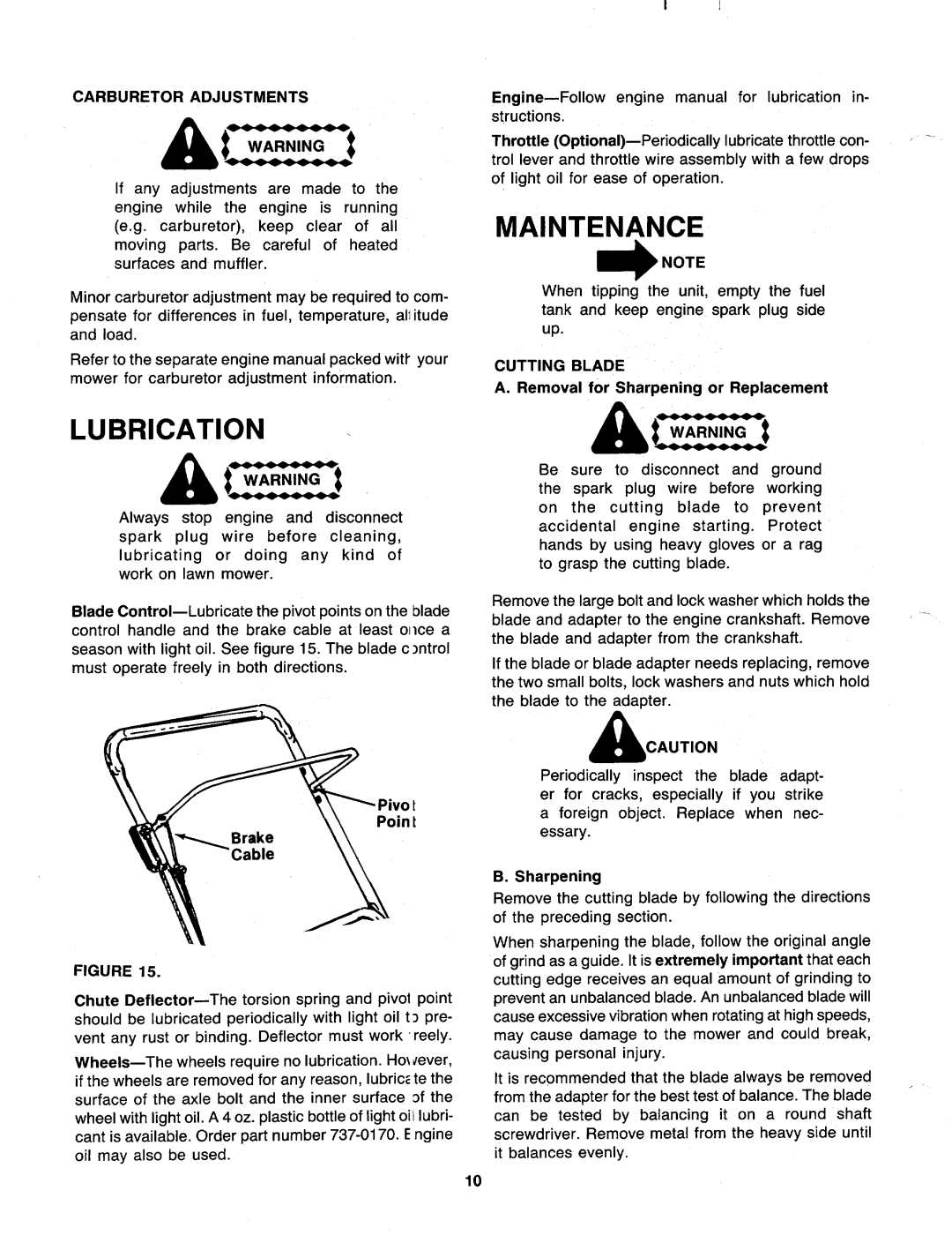 MTD 116-050-000, 116-053-000, 116-052-000, 116-051-000 manual 