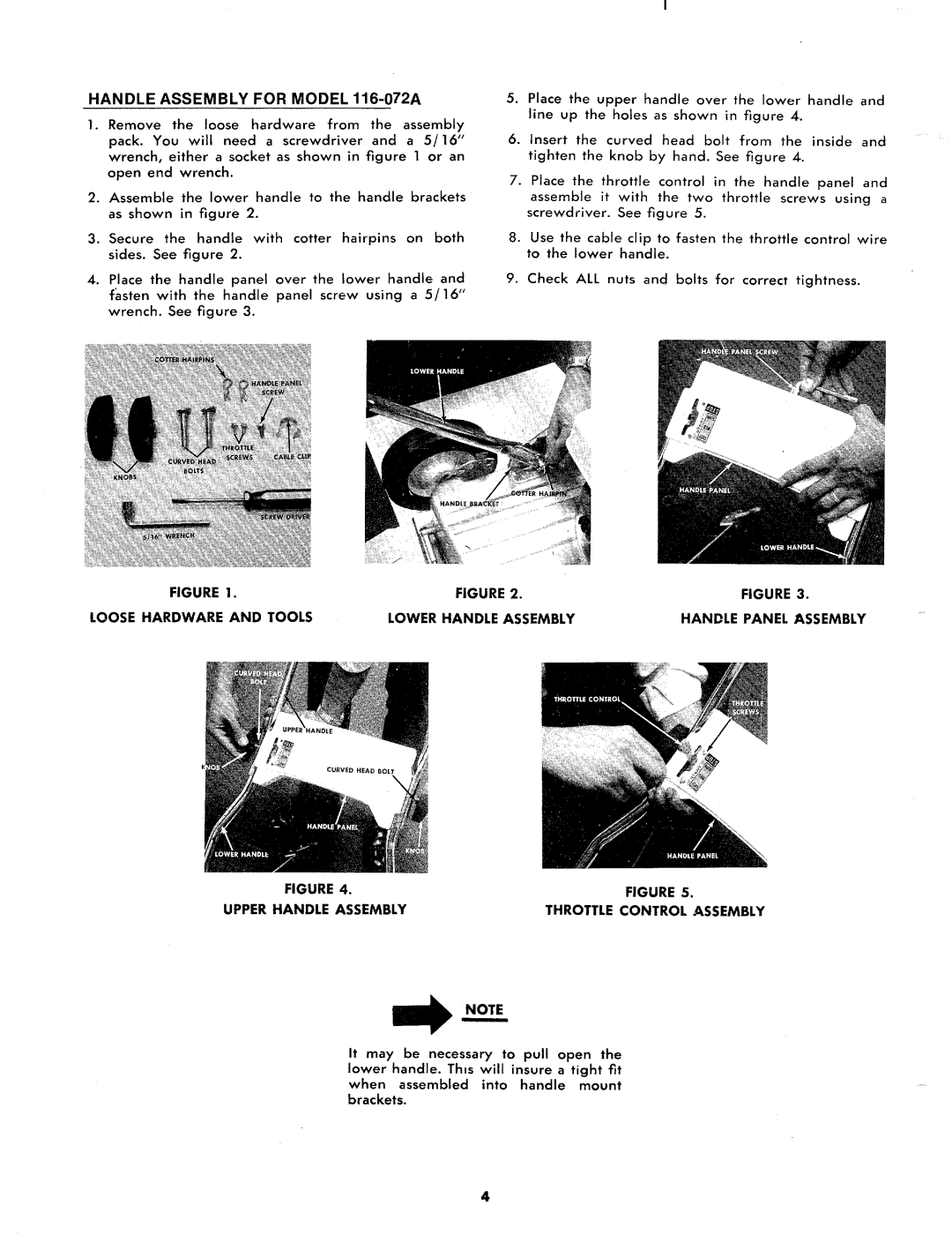 MTD 116-062A, 116-072A manual 