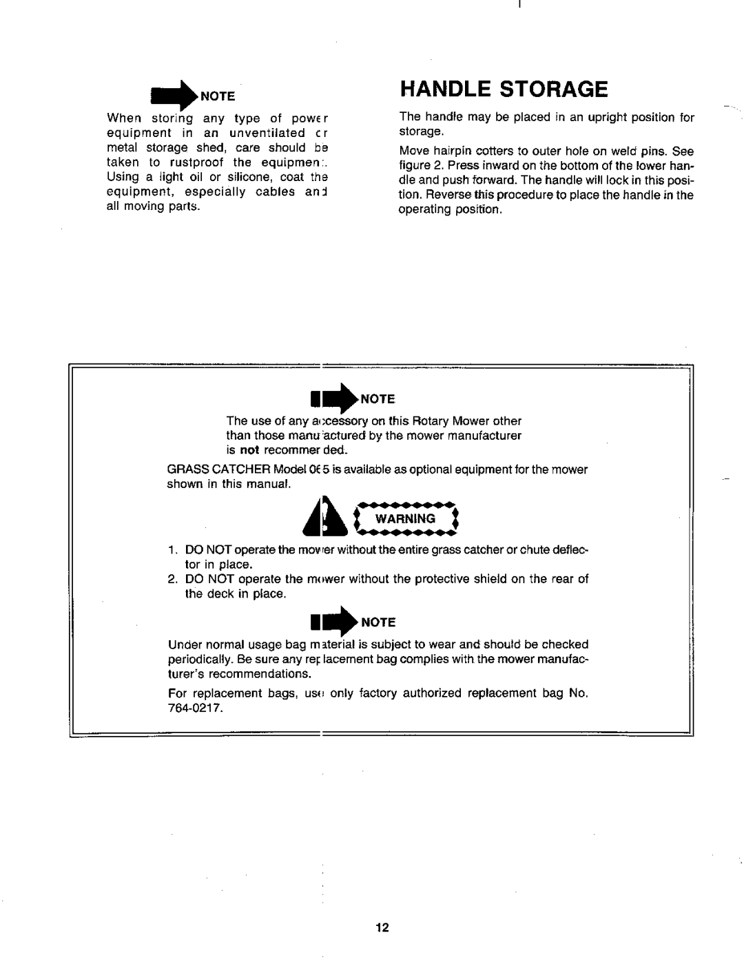 MTD 116-076-019 manual 