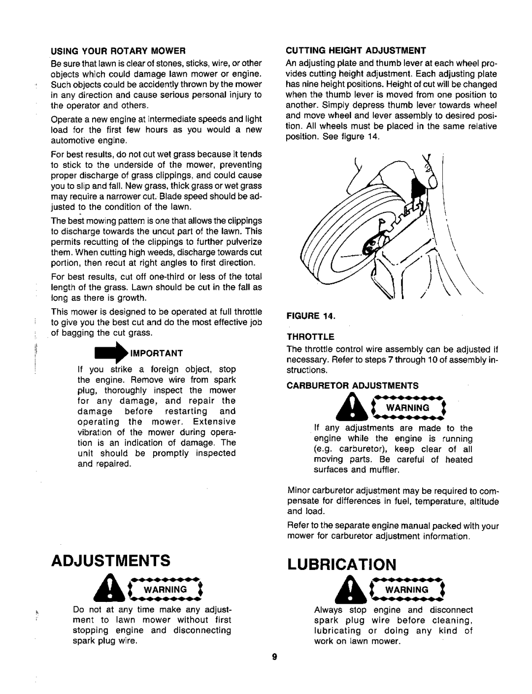 MTD 116-076-019 manual 