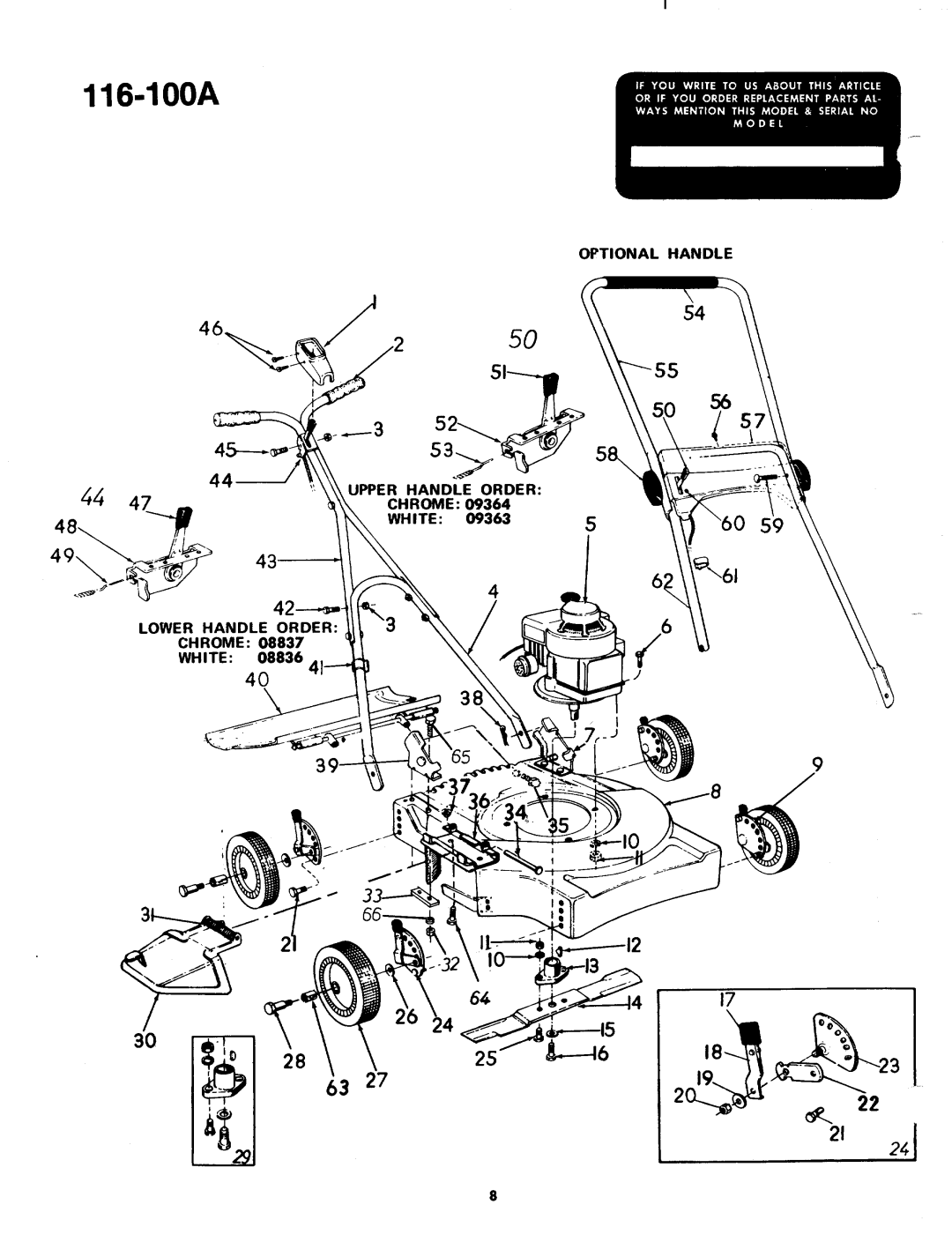 MTD 116-100A manual 