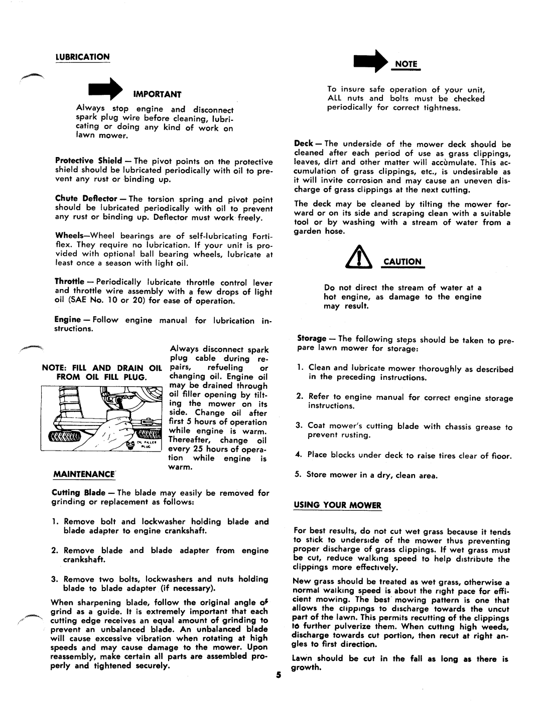 MTD 116-100A manual 