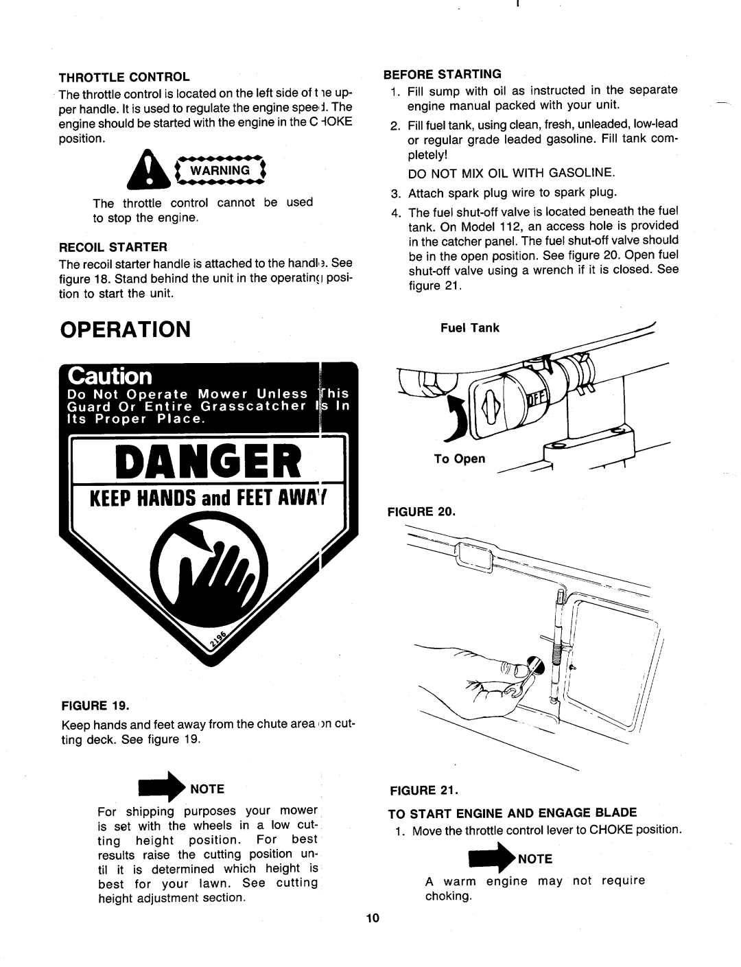 MTD 116-102-000, 116-112-000 manual 