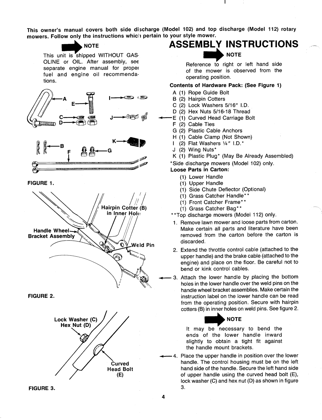 MTD 116-102-000, 116-112-000 manual 