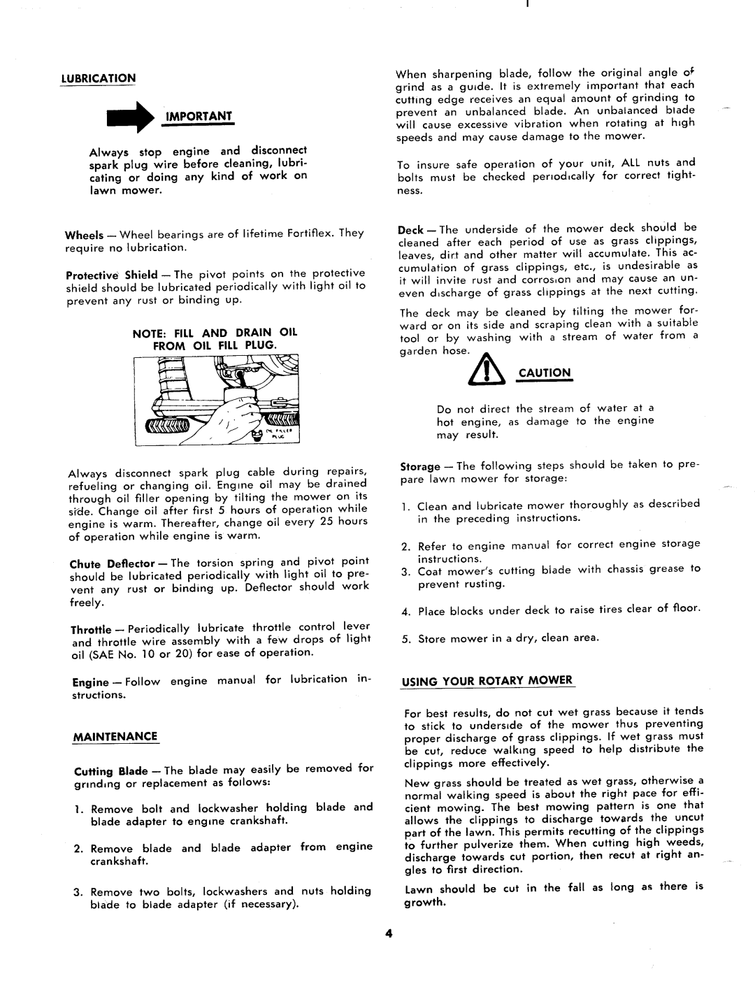 MTD 116-110A, 116-120A manual 