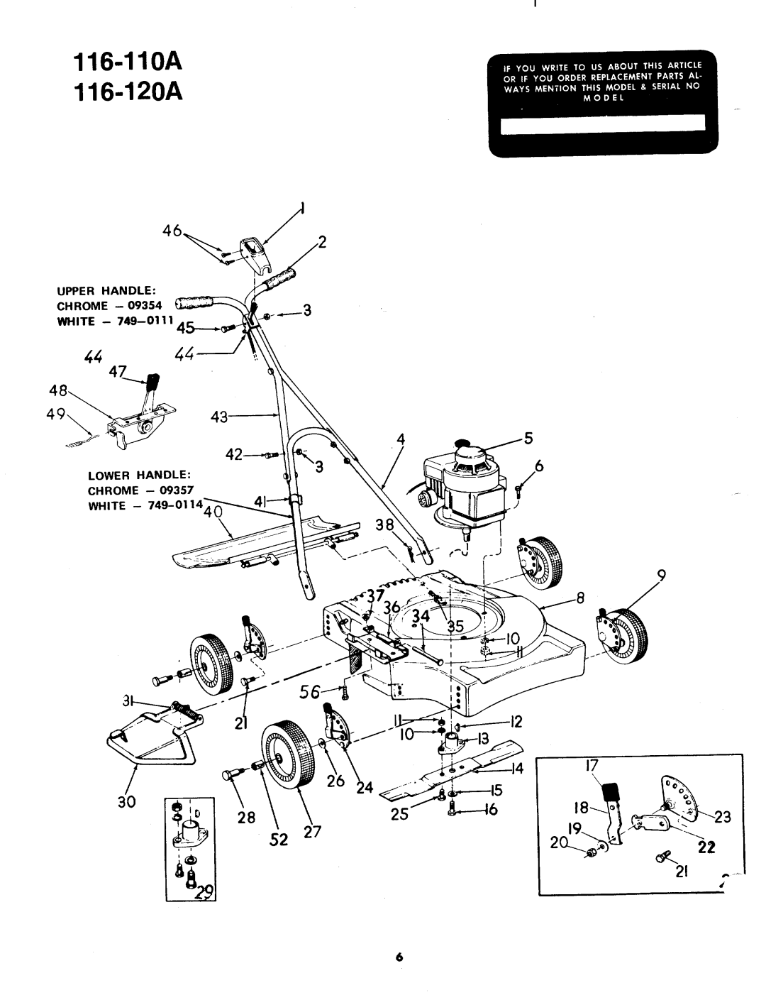 MTD 116-110A, 116-120A manual 