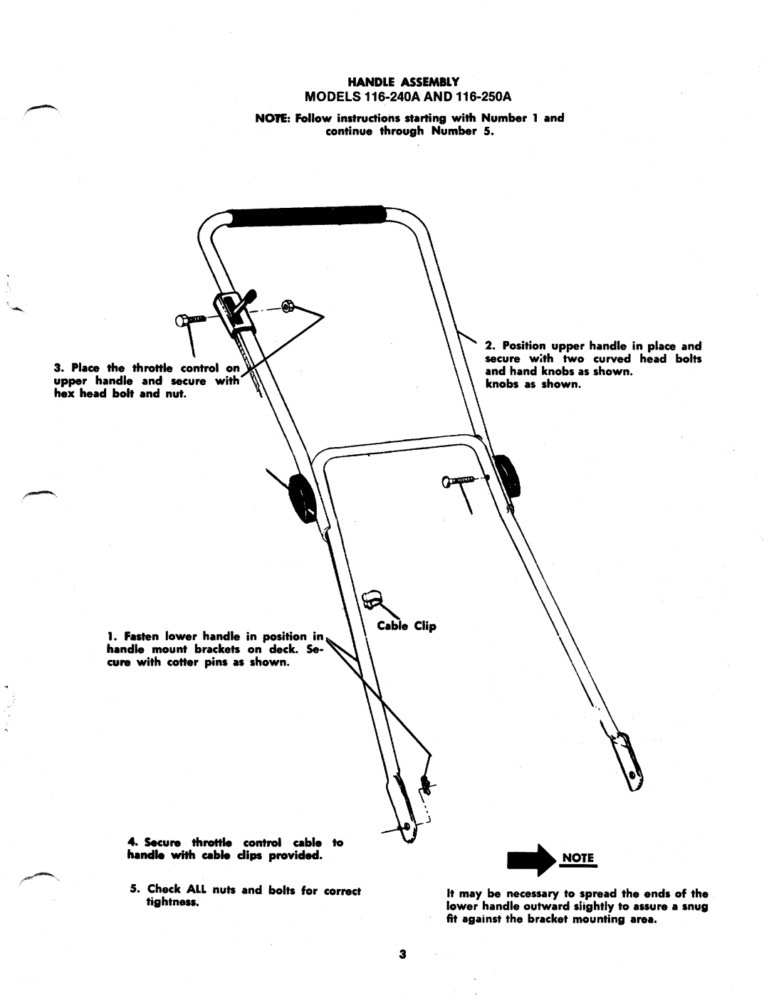 MTD 116-250A, 116-240A manual 