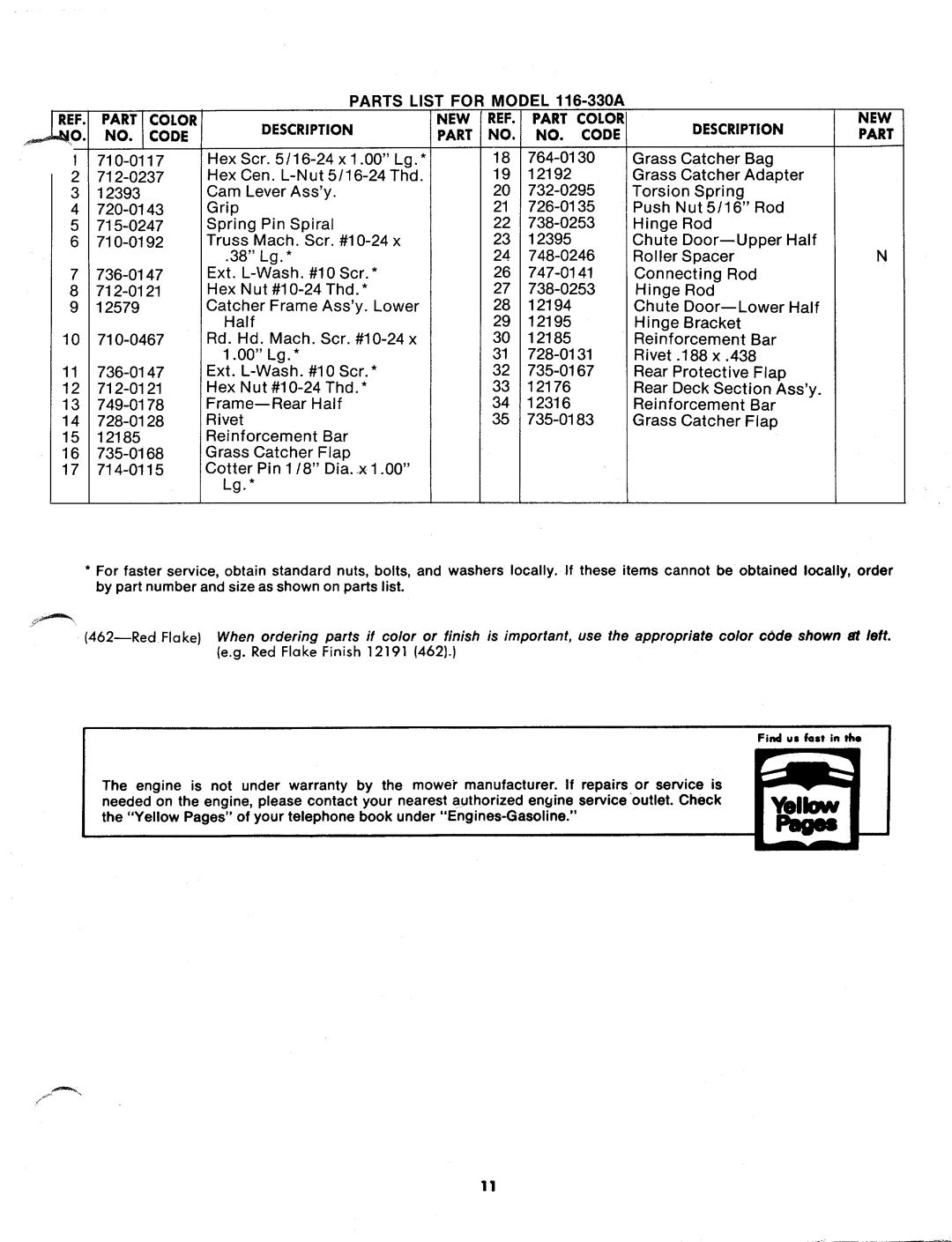 MTD 116-330A manual 