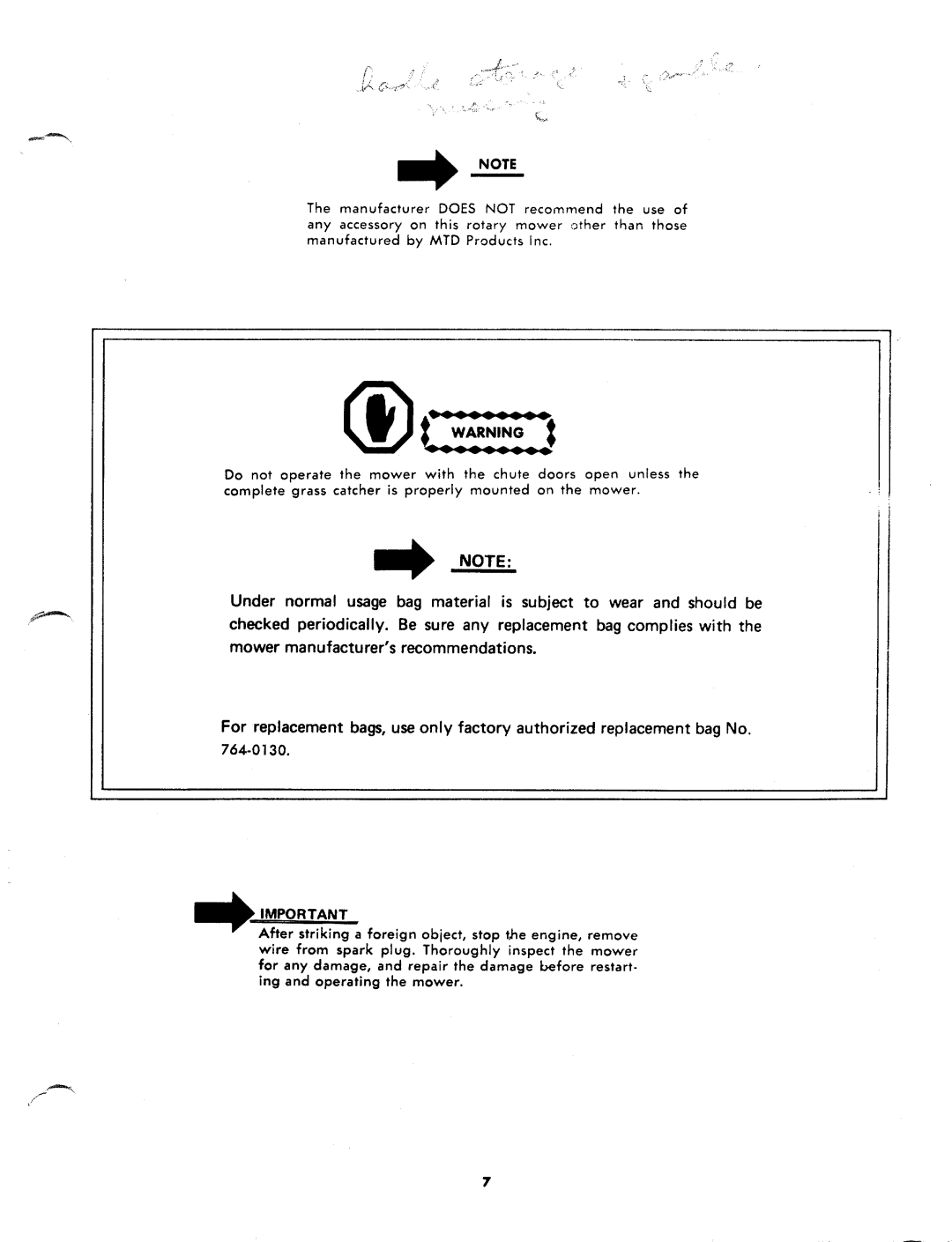 MTD 116-330A manual 