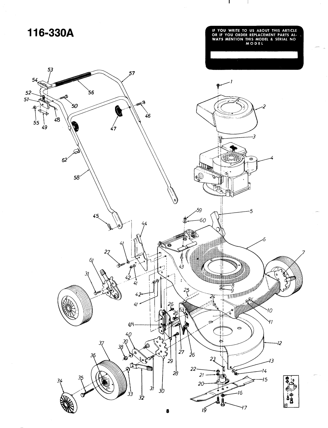 MTD 116-330A manual 