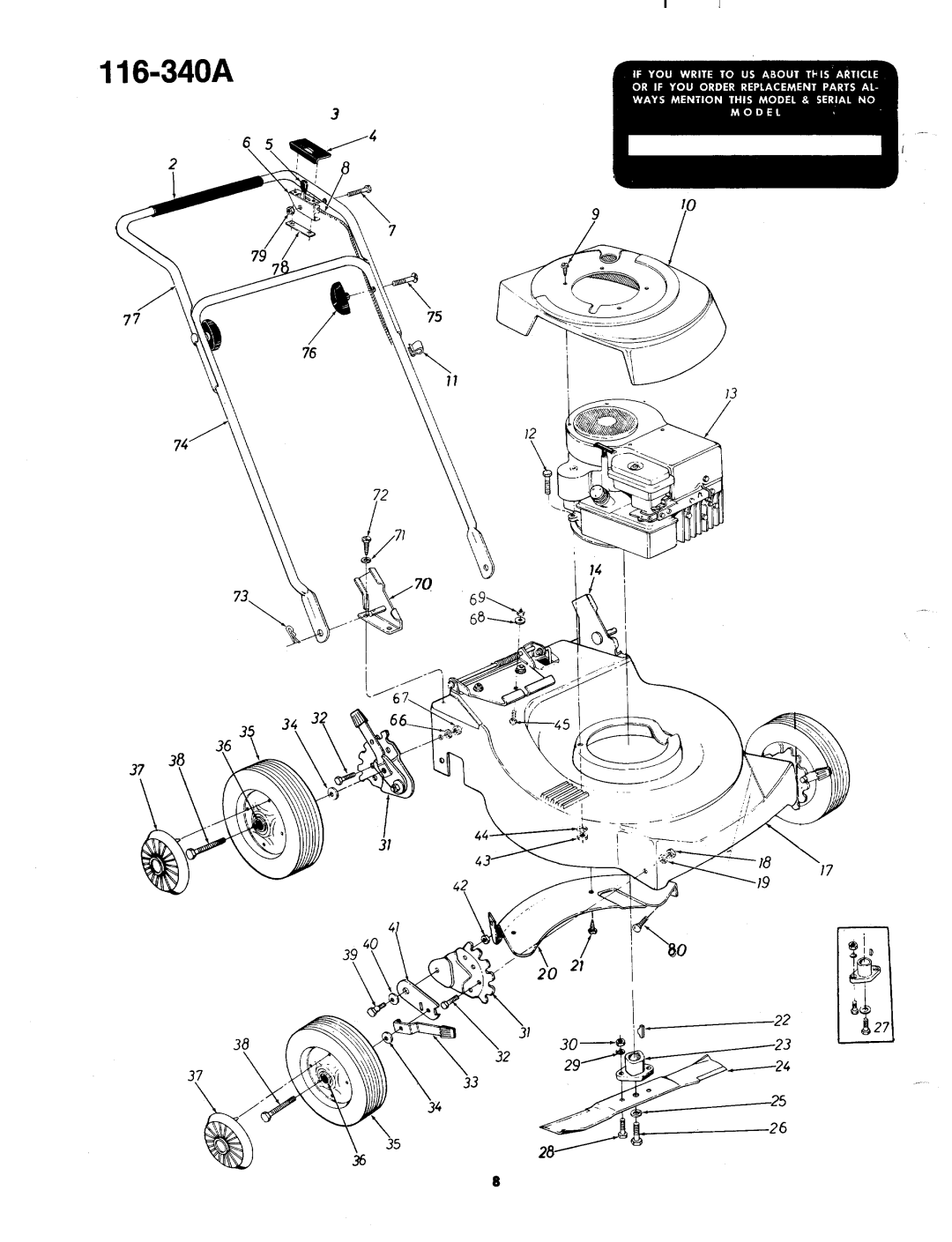 MTD 116-340A manual 