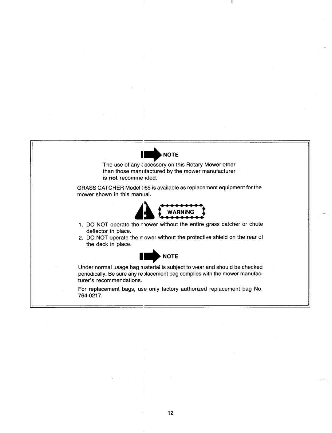 MTD 116-500-000 manual 