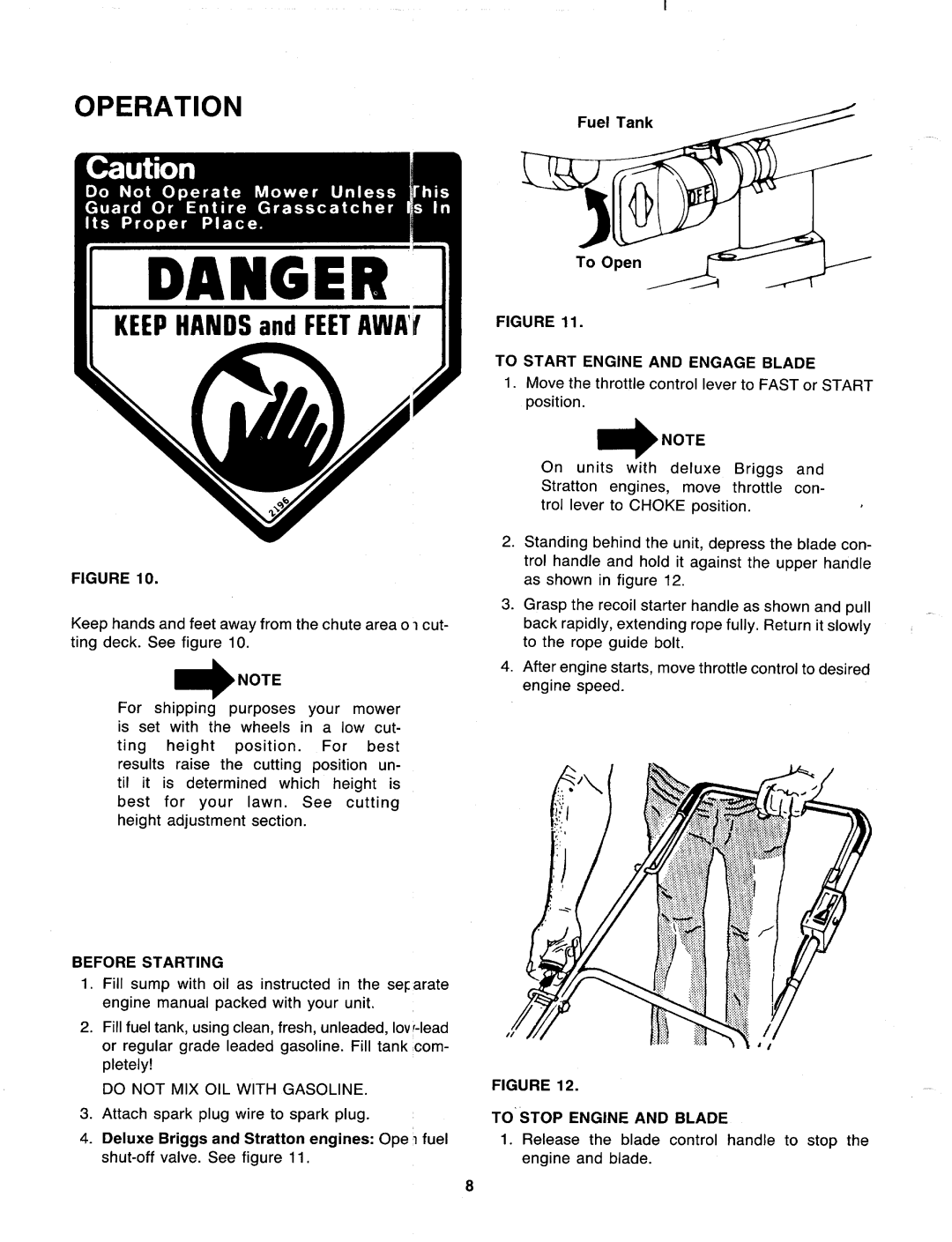 MTD 116-500-000 manual 