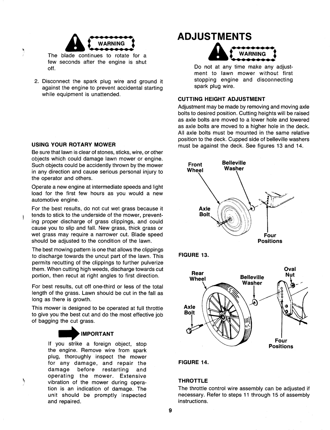 MTD 116-500-000 manual 