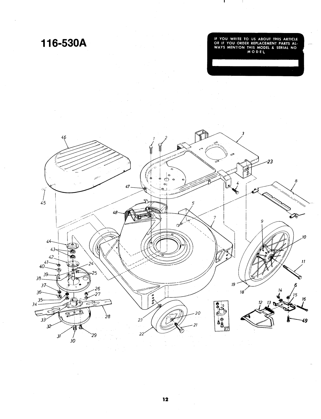 MTD 116-530A manual 