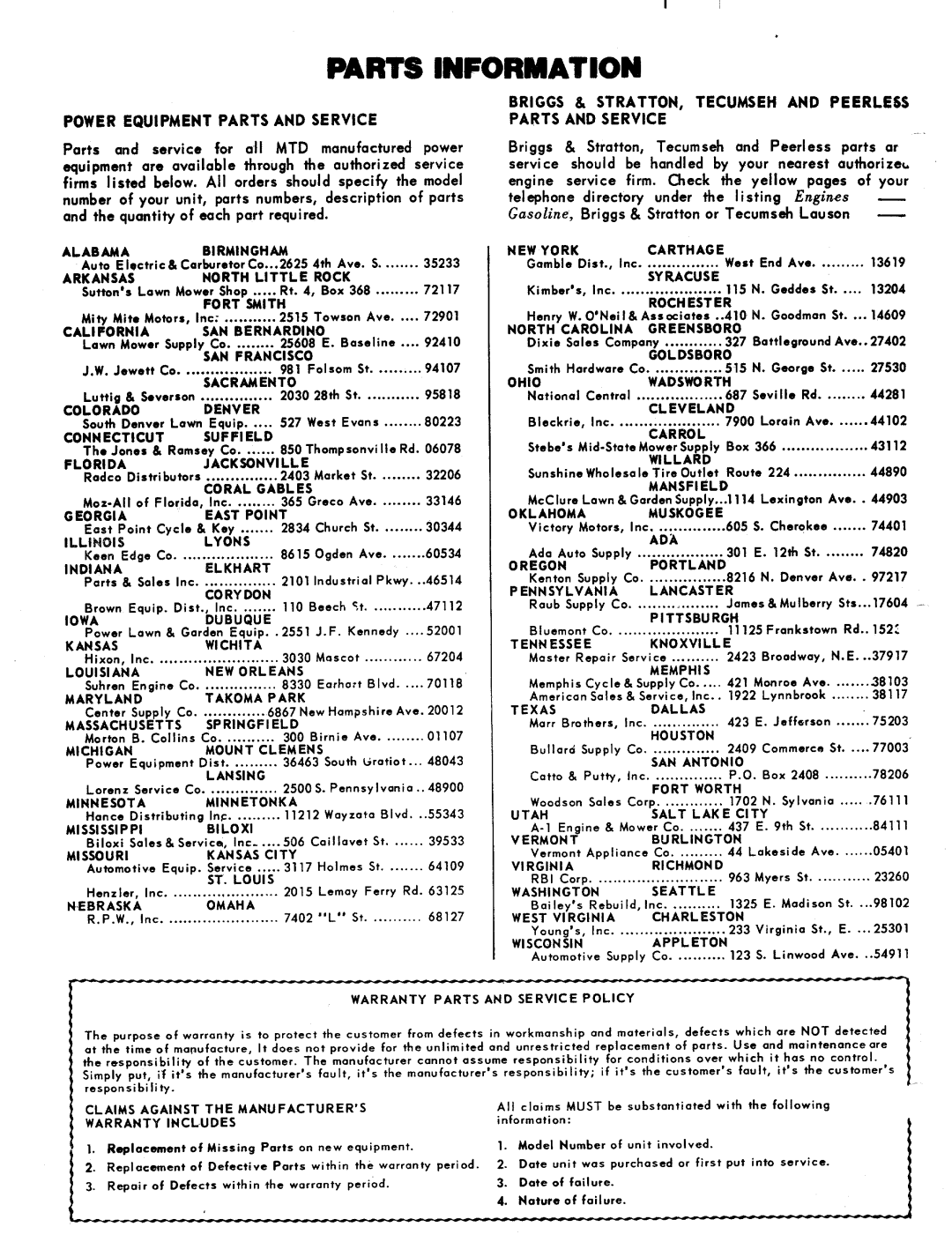 MTD 116-530A manual 