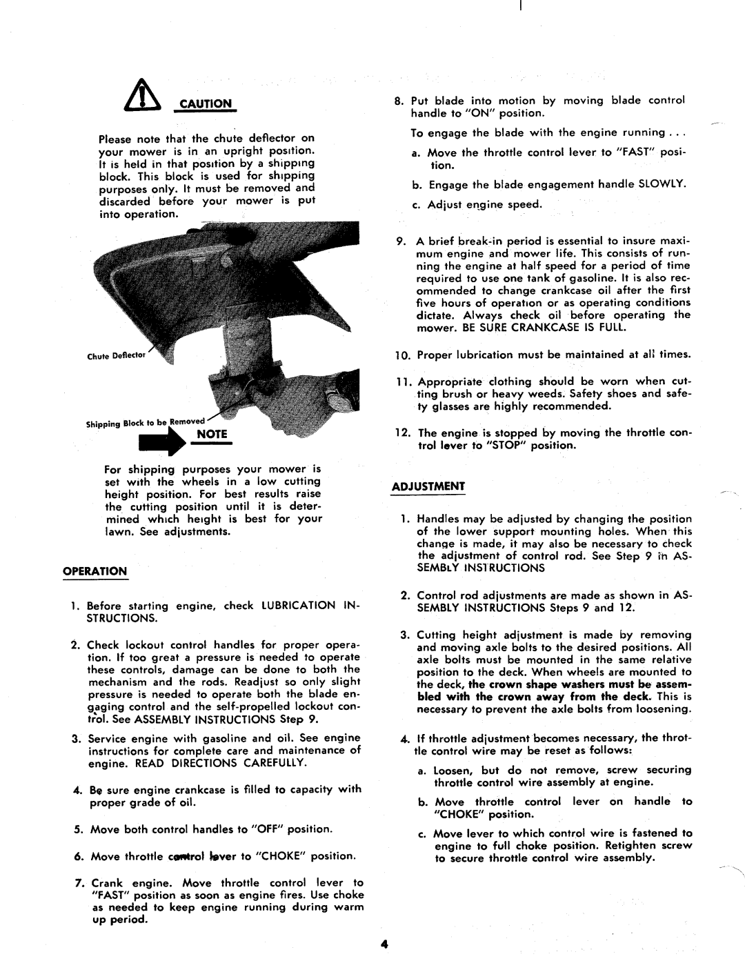 MTD 116-530A manual 