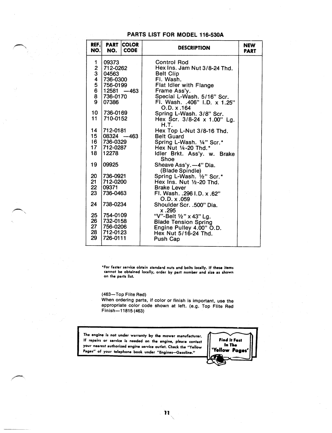 MTD 116-530A manual 