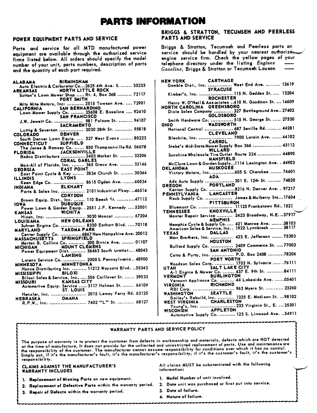 MTD 116-670A, 116-680A manual 