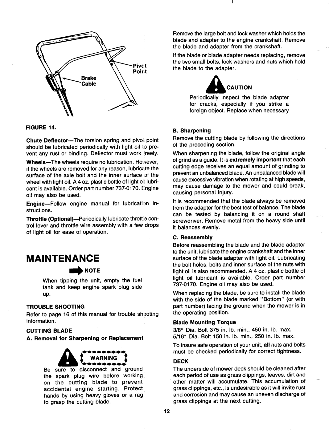 MTD 117-020-000 manual 