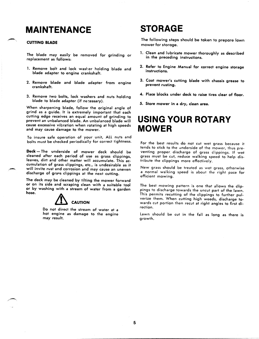 MTD 117-011A, 117-020A, 117-011-300, 117-020-300 manual 