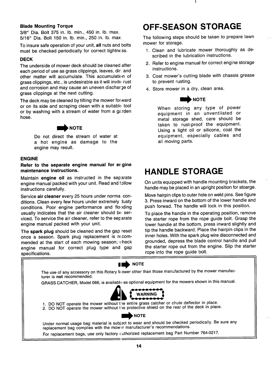 MTD 117-060-000, 117-063-000, 117-062-000, 117-061-000 manual 