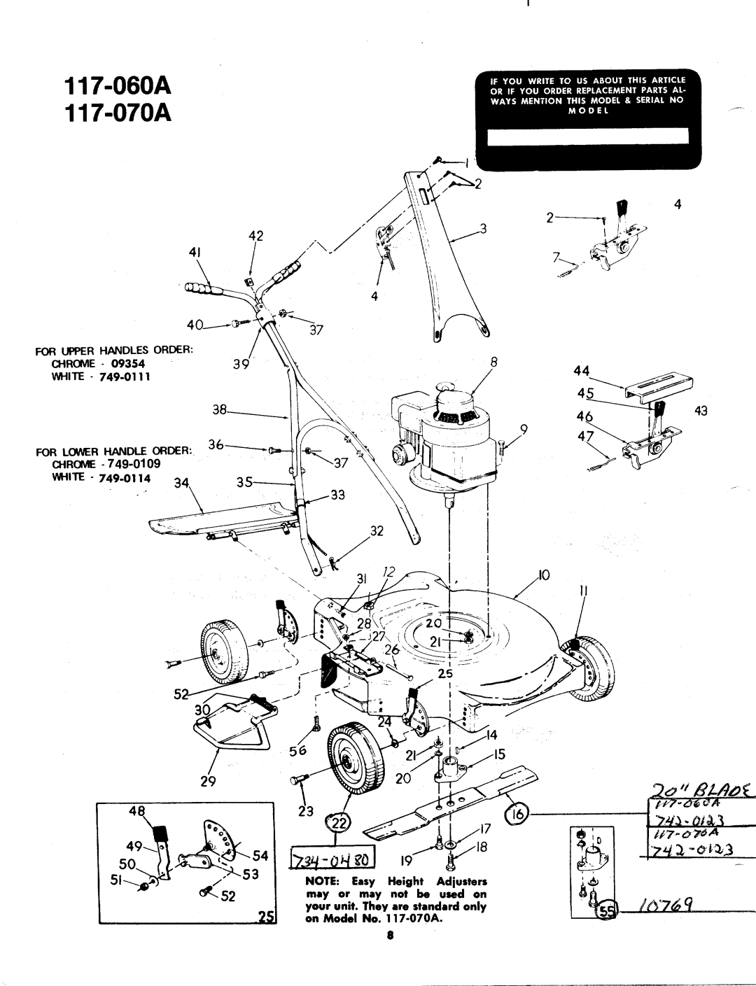 MTD 117-070-300, 117-070A, 117-060A, 117-060-300 manual 