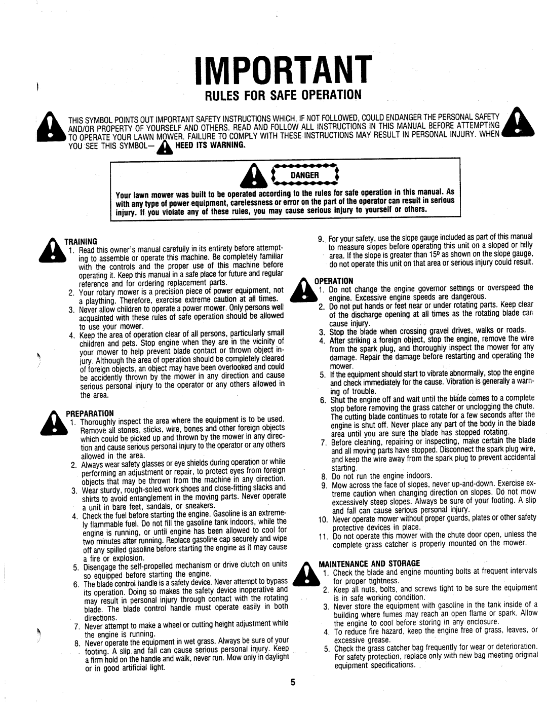 MTD 117-104-000 manual 