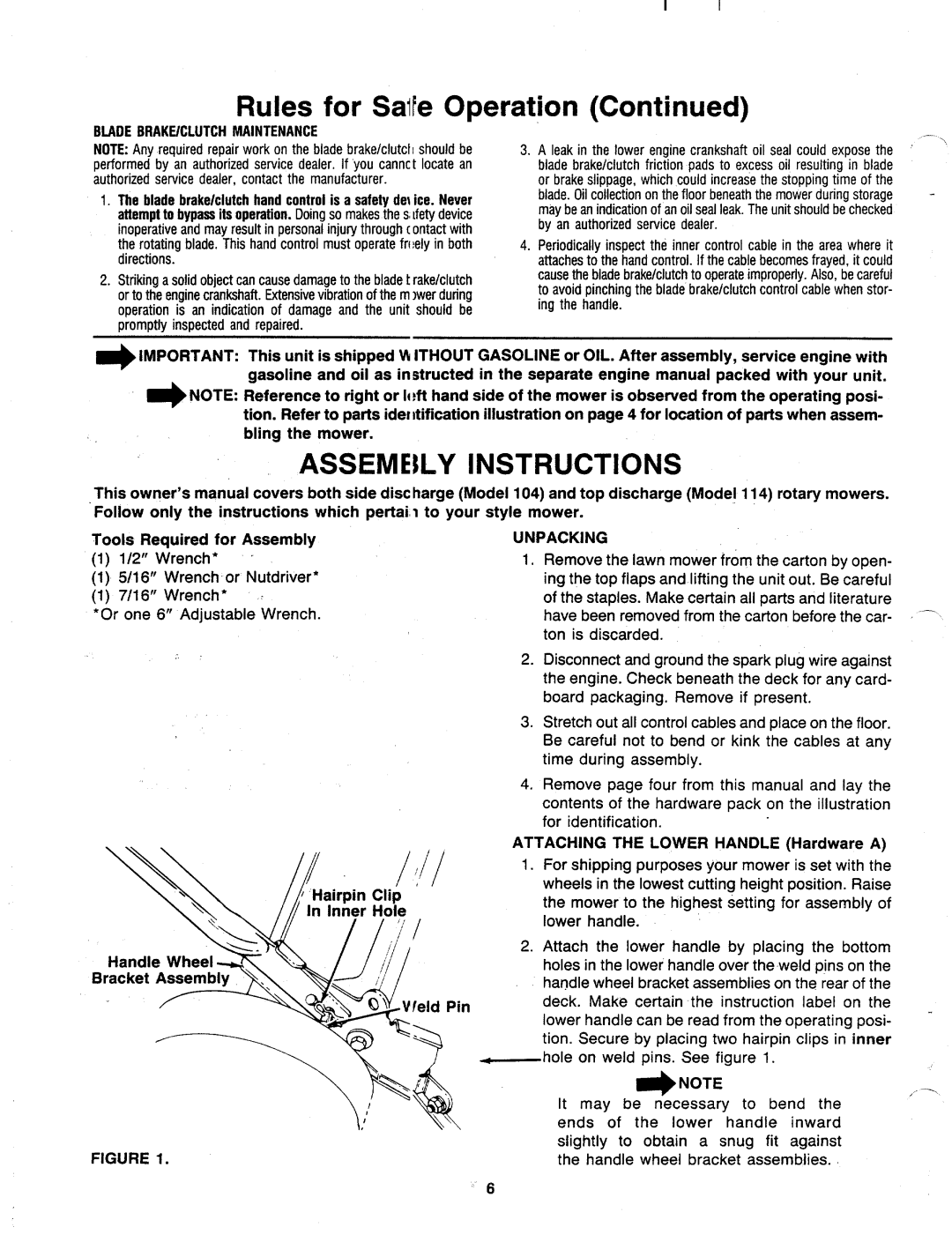 MTD 117-104-000 manual 