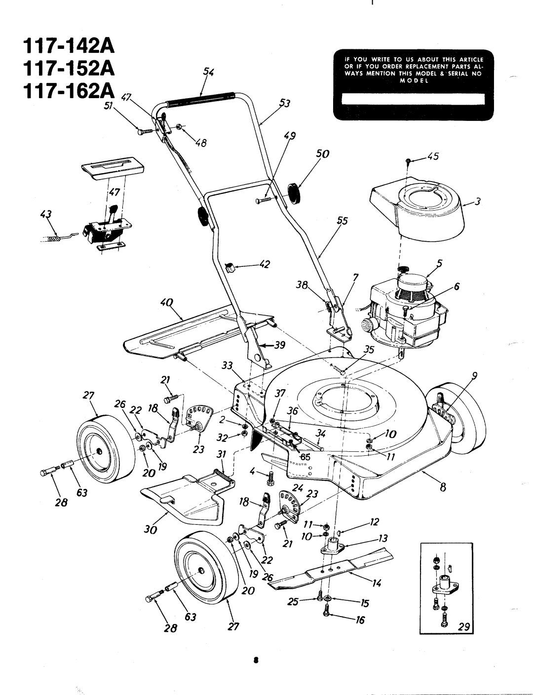 MTD 117-142-300, 117-162-300, 117-142A, 117-152-300, 117-152A, 117-162A manual 