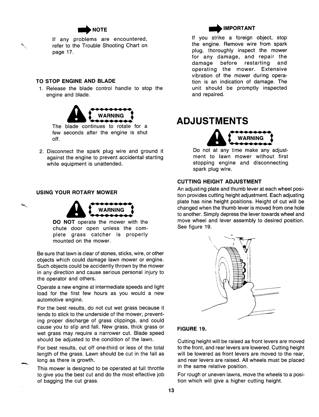 MTD 117-312-000, 117-311-000 manual 