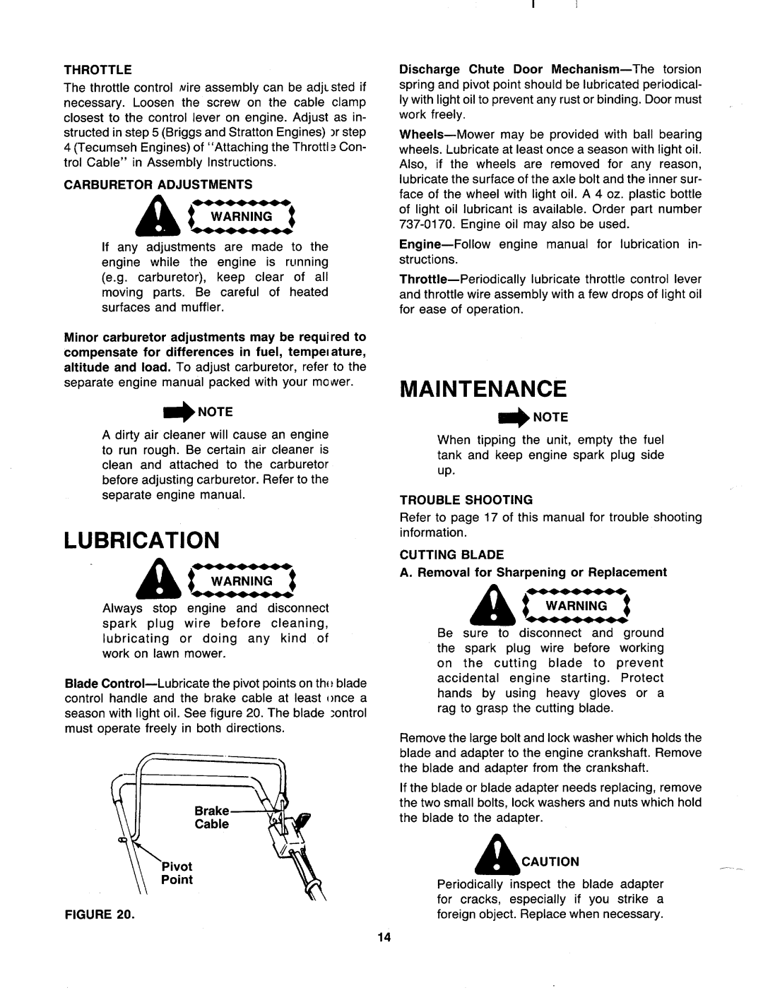 MTD 117-311-000, 117-312-000 manual 