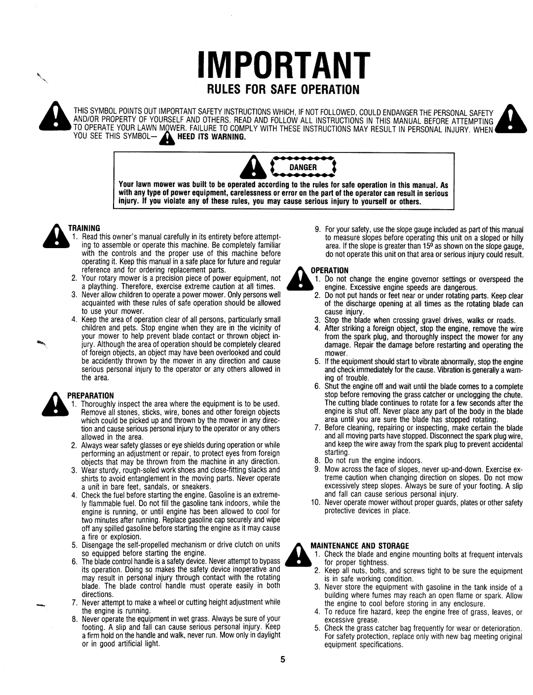 MTD 117-500-000, 117-502-000 manual 