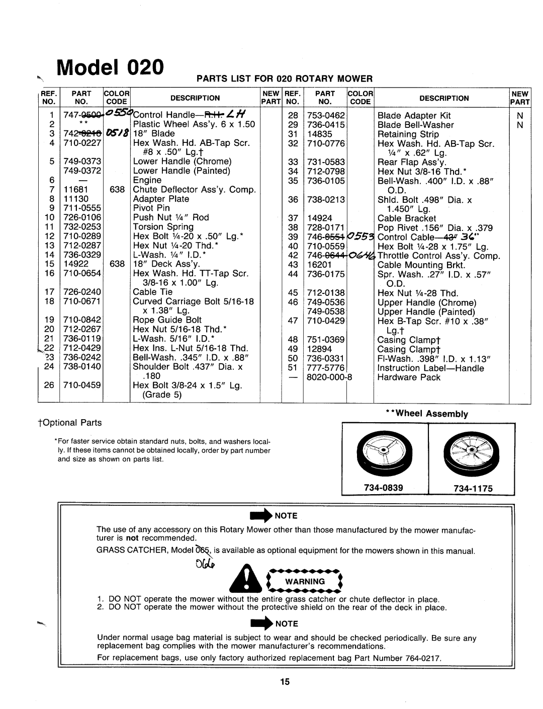 MTD 118-020R000 manual 