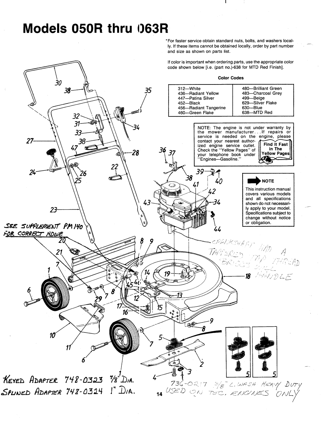 MTD 118-060R000, 118-050R000, 118-061R000, 118-062R000, 118-051R000, 118-052R000, 118-053R000, 118-063R000 manual 